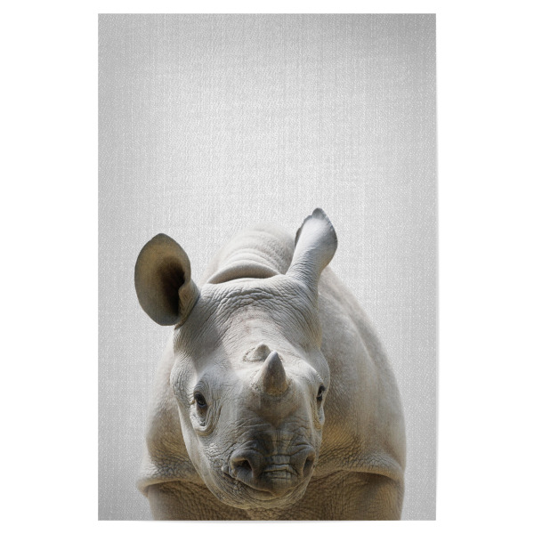 Poster "Baby Rhino - Colorful" artboxONE - Tiere