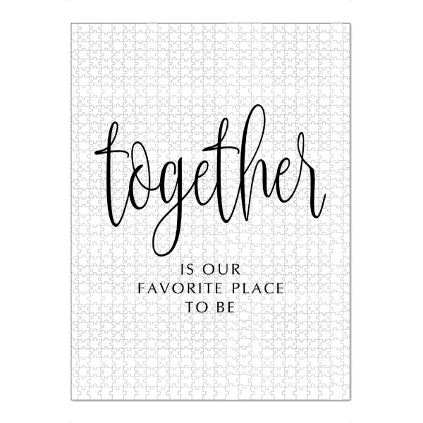 Puzzle Ravensburger "Together is Our Favorite Place" artboxONE - Typografie,Schwarzweiß,Liebe