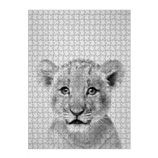 artboxONE Puzzle "Baby Lion - Black & White" artboxONE - Tiere,Schwarzweiß