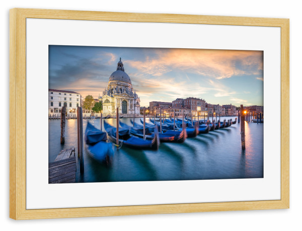 Poster mit Rahmen kiefer "VENEDIG - Santa Maria Della Salute" artboxONE - Städte / Venedig