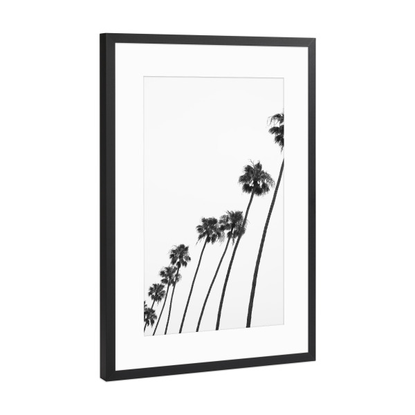 Poster mit Rahmen Schwarz (Metallic) "Cali Cathedrals" artboxONE - Natur,Schwarzweiß,Städte / Los Angeles