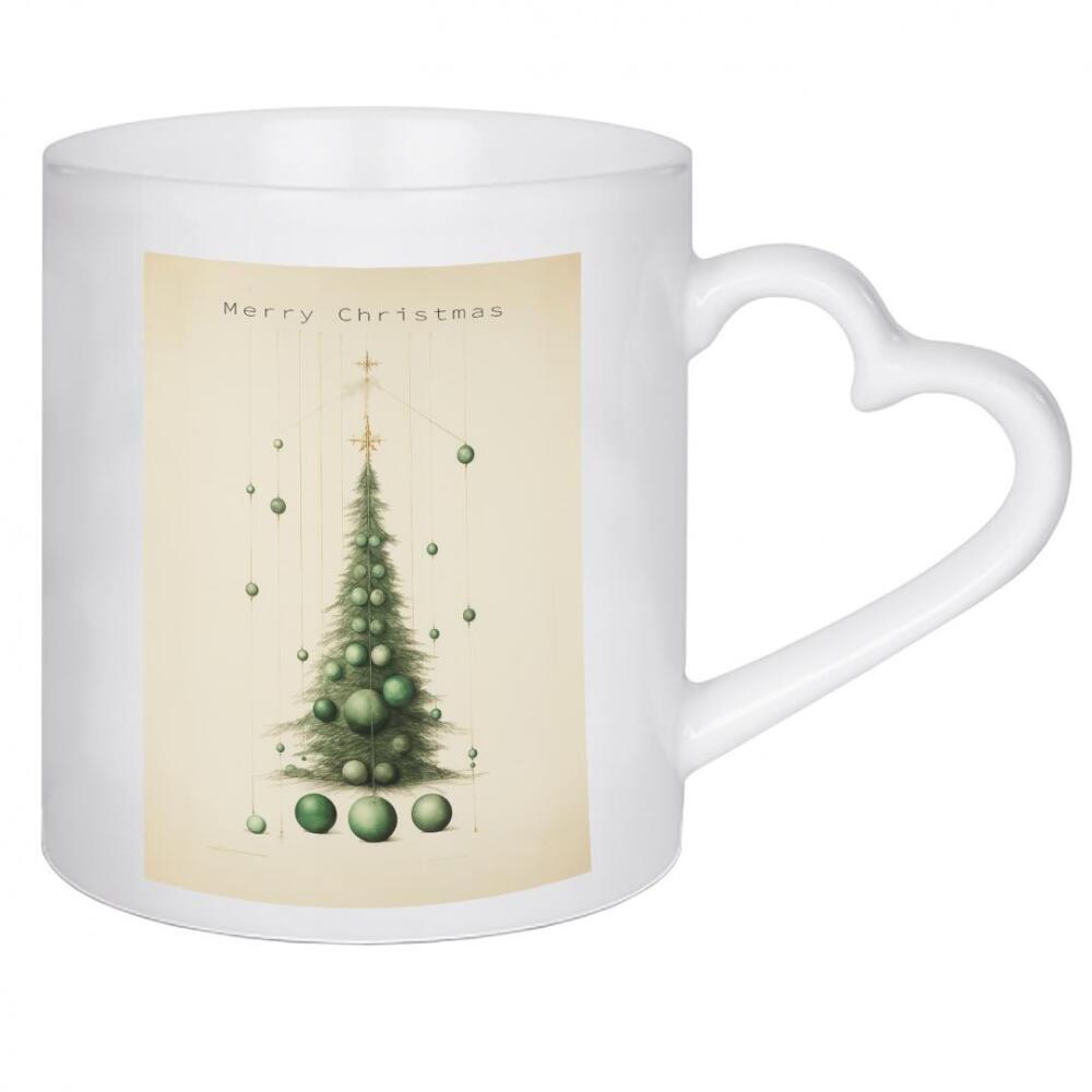 Herztasse "Symmetrische WeinachtsbaumKugeln" artboxONE - Abstrakt - Weihachtsbaum,Kugeln,Symmetrisch,Davinci,Weihnachten,Karte,Weihnachtskarte