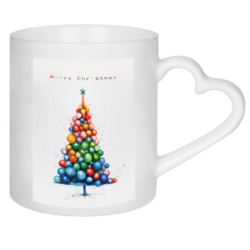 Herztasse "Weihnachtsbaum Bunt" artboxONE - Für Kinder,Abstrakt,Weihnachten,Für Mama,Für Papa