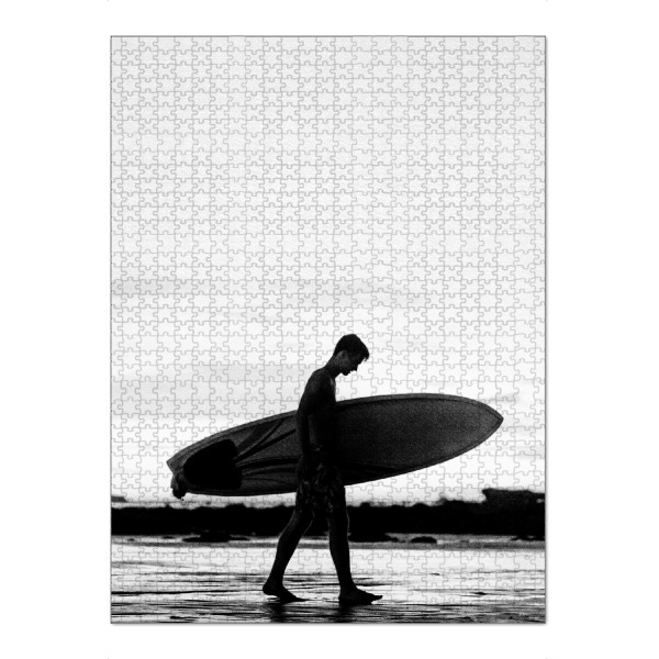 Puzzle Ravensburger "Surf Boy" artboxONE - Schwarzweiß,Reise / Strand und Meer,Sport,Sport / Sommerspiele