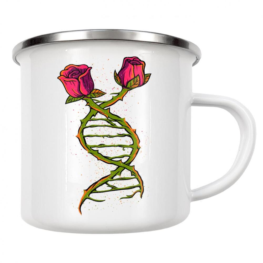 Emaille Tasse "Blumen-DNA" artboxONE - Natur,Floral