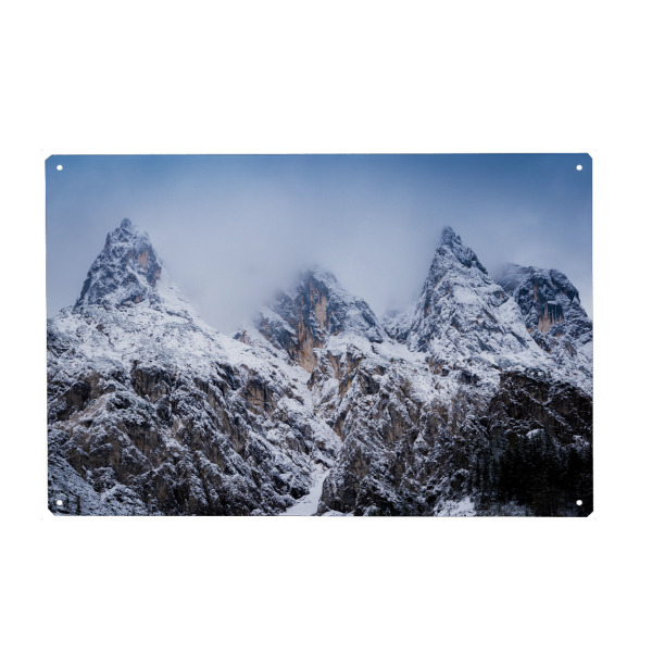 Holzbild "Gipfel und Wolken" artboxONE - Natur - Ramsau,Alpen,Berge,Bayern,Deutschland