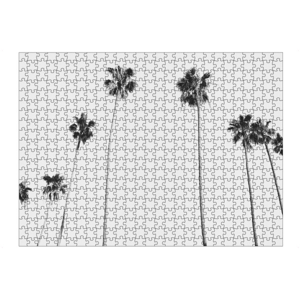 Puzzle Ravensburger "Black & White Palms" artboxONE - Natur,Floral,Schwarzweiß,Reise / Strand und Meer,Städte / Los Angeles