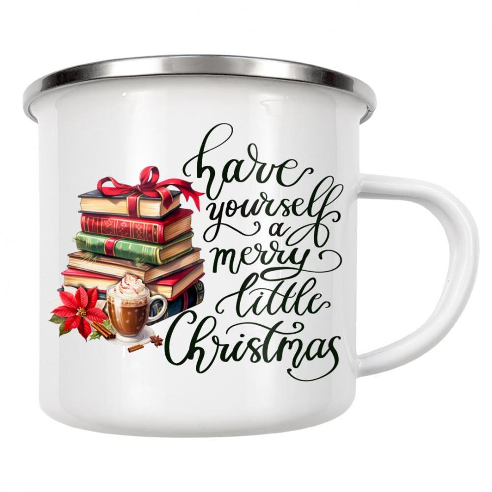Emaille Tasse "Habt ein frohes Weihnachtsfest" artboxONE - Weihnachten,Lehrersprüche
