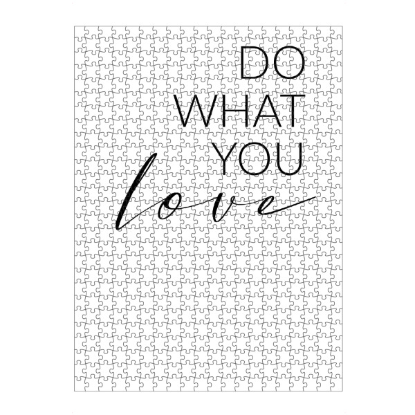 Puzzle Ravensburger "Do what you love - Set" artboxONE - Typografie,Schwarzweiß,Liebe - Liebe,Motivation,Selbstliebe - Bild liebe