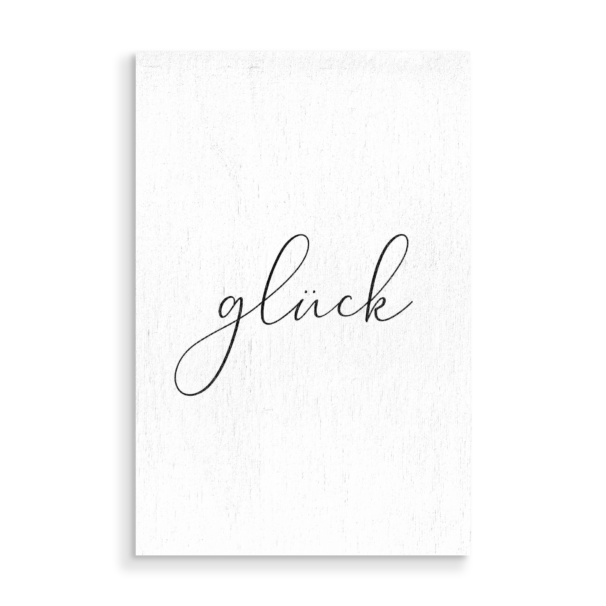 Holzbild "Glück (Familie Liebe)" artboxONE - Typografie,Schwarzweiß,Liebe