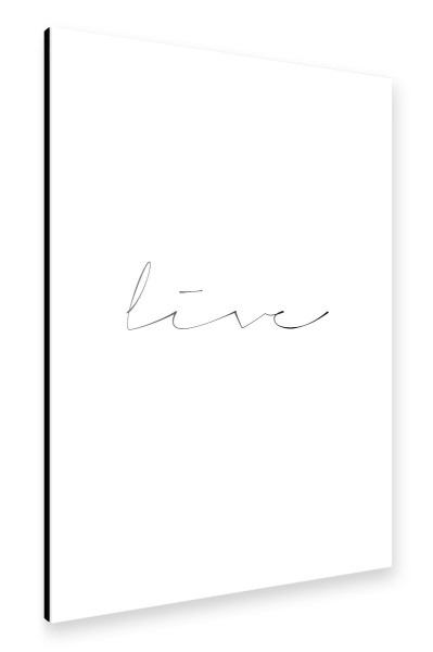 Alu-Dibond "Live (love laugh)" 30x20 cm artboxONE