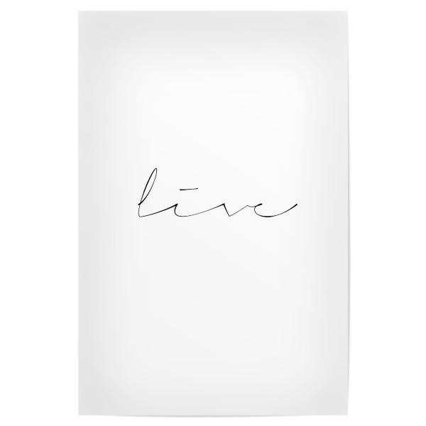 Poster 30x20 cm "Live (love laugh)" artboxONE - Typografie,Schwarzweiß,Liebe - Lebe,Liebe,Lache,Motivation