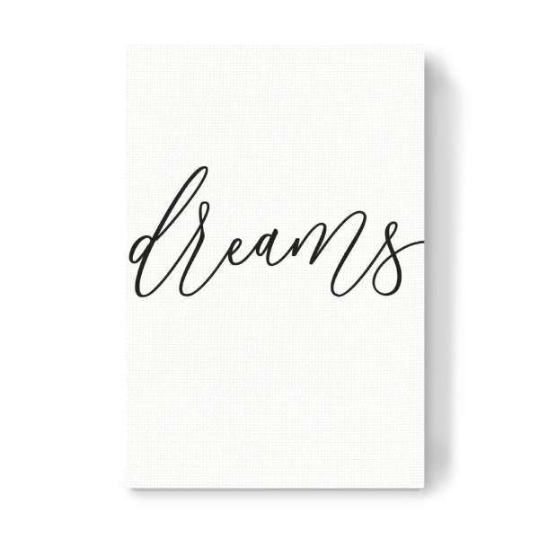Leinwandbild "(Sweet) Dreams" artboxONE - Typografie,Schwarzweiß - Träume,Bett,Sweet,Dreams,Schlafzimmer,Schlafen,Süße,Süße träume