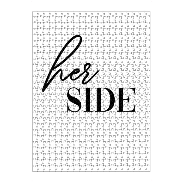artboxONE Puzzle "Her side" artboxONE - Typografie,Schwarzweiß - Bett,Schlafen,Seite,Seine seite,Ihre seite,Postersett,Schlafzimmer - Bild bett