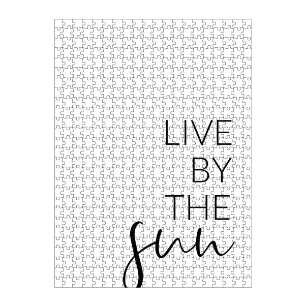 artboxONE Puzzle "Live by the sun (Love by the moon)" artboxONE - Typografie,Schwarzweiß,Liebe - Liebe,Sonne,Mond,Motivation - Bild liebe