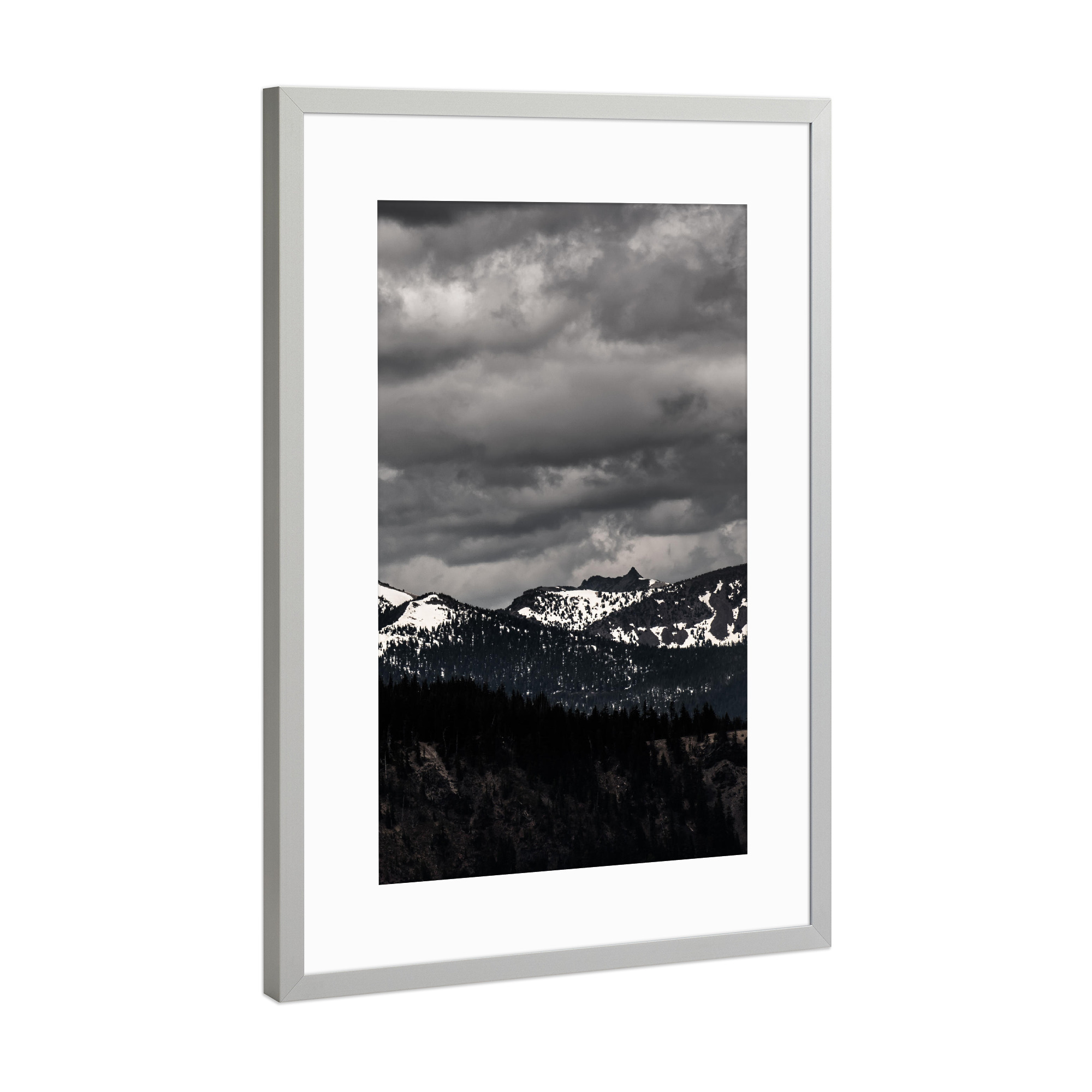Poster mit Rahmen Silber "Matterhorn - Right" artboxONE - Natur - Matterhorn,Berg,Schweiz,Natur