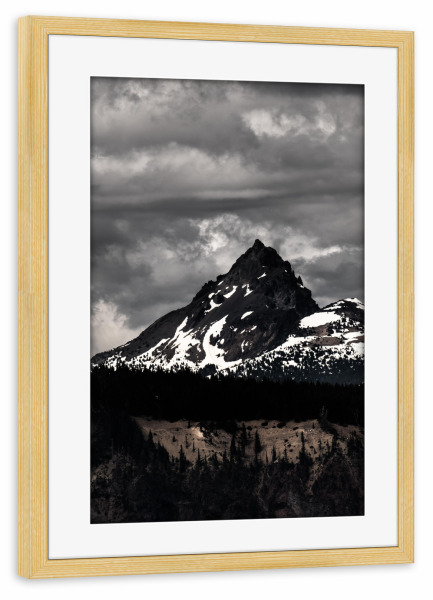Poster mit Rahmen kiefer "Matterhorn - Left" artboxONE - Natur - Matterhorn,Berg,Schweiz,Natur