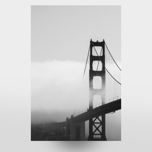 Foggy Golden Gate Bridge - Left
