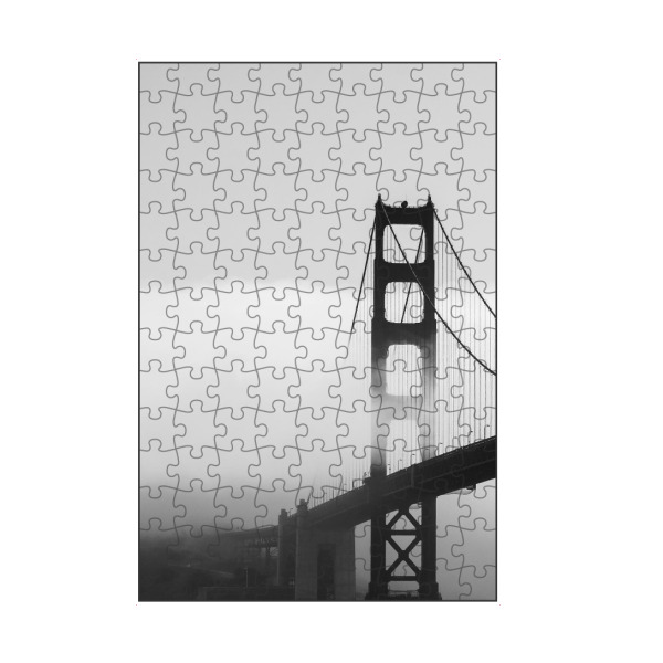 artboxONE Puzzle "Foggy Golden Gate Bridge - Left" artboxONE - Reise,Schwarzweiß,Städte / San Francisco
