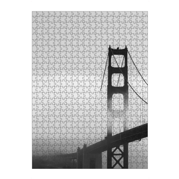 Puzzle Ravensburger "Foggy Golden Gate Bridge - Left" artboxONE - Reise,Schwarzweiß,Städte / San Francisco