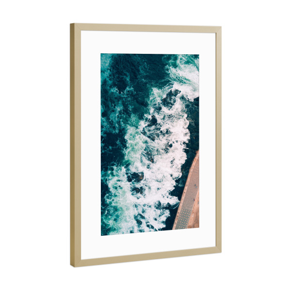 Poster mit Rahmen Gold "Sea Point - Left" artboxONE - Reise / Strand und Meer,Reise / Afrika,Städte / Weitere