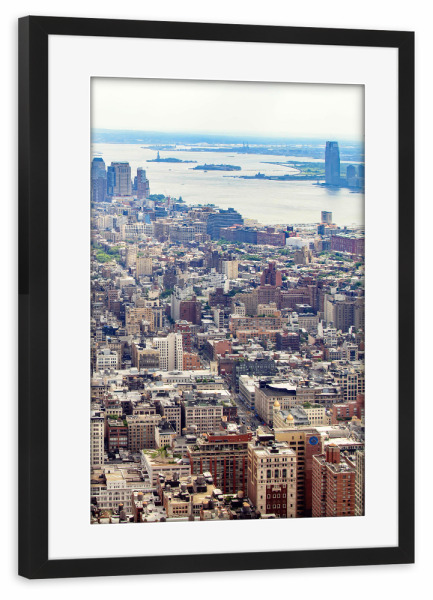 Poster mit Rahmen schwarz "New York City - Right" artboxONE - Städte / New York - New york,New york city,Ny,Nyc,Skyline,Stadt,Usa,Amerika