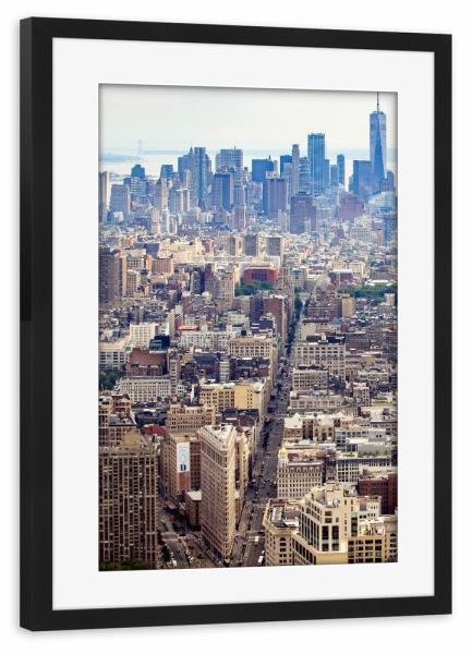 Poster mit Rahmen schwarz "New York City - Left" artboxONE - Städte / New York - New york,New york city,Ny,Nyc,Skyline,Stadt,Usa,Amerika