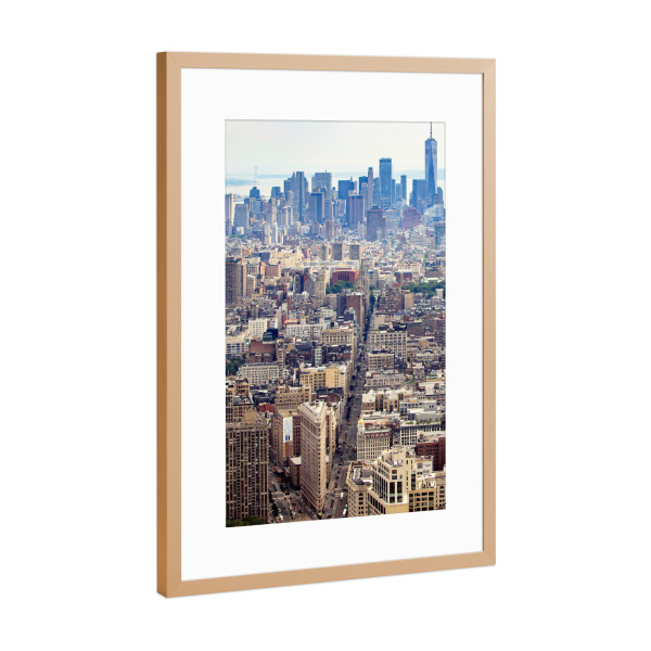 Poster mit Rahmen Kupfer "New York City - Left" artboxONE - Städte / New York - New york,New york city,Ny,Nyc,Skyline,Stadt,Usa,Amerika