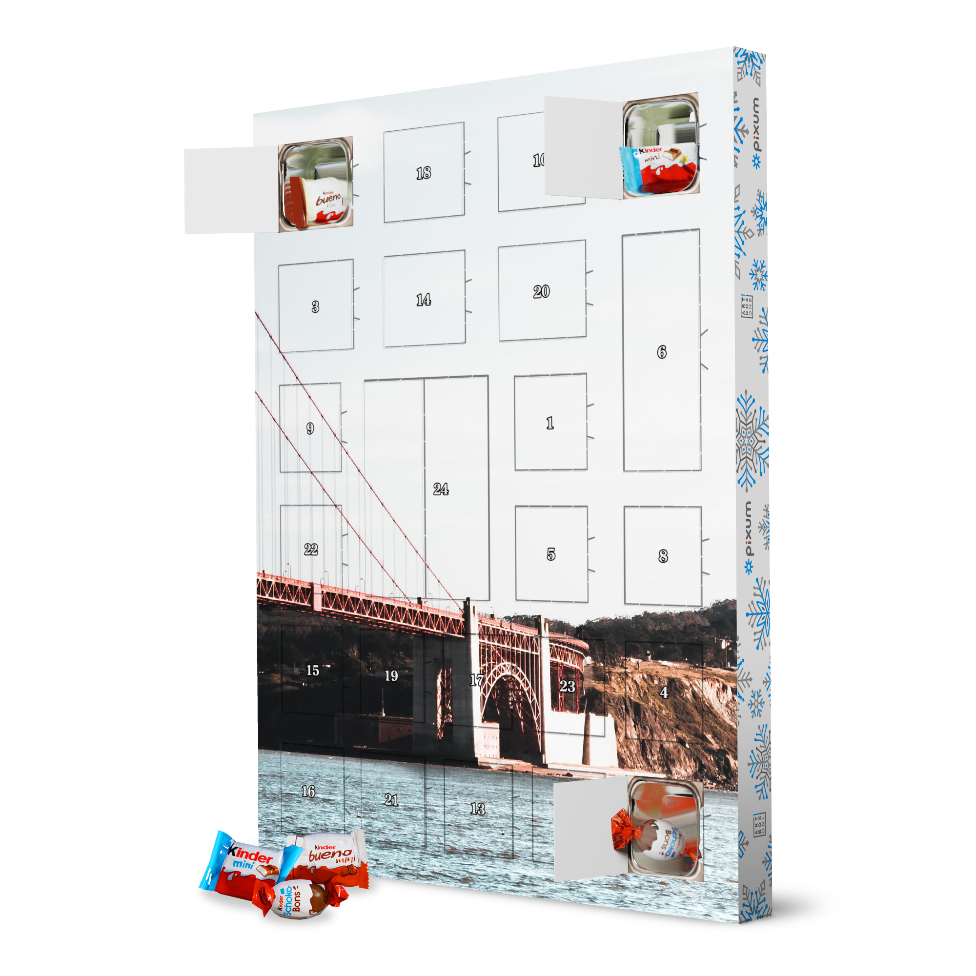 Adventskalender XXL mit Produkten von Kinder Golden Gate Bridge - Right artboxONE Adventskalender Reise