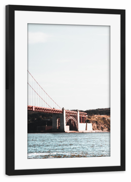 Poster mit Rahmen schwarz "Golden Gate Bridge - Right" artboxONE - Reise,Städte / San Francisco - San francisco,Brücke,Golden gate bridge,Usa,Amerika