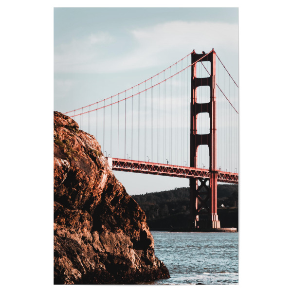 Poster "Golden Gate Bridge - Left" artboxONE - Reise,Städte / San Francisco - San francisco,Brücke,Golden gate bridge,Usa,Amerika