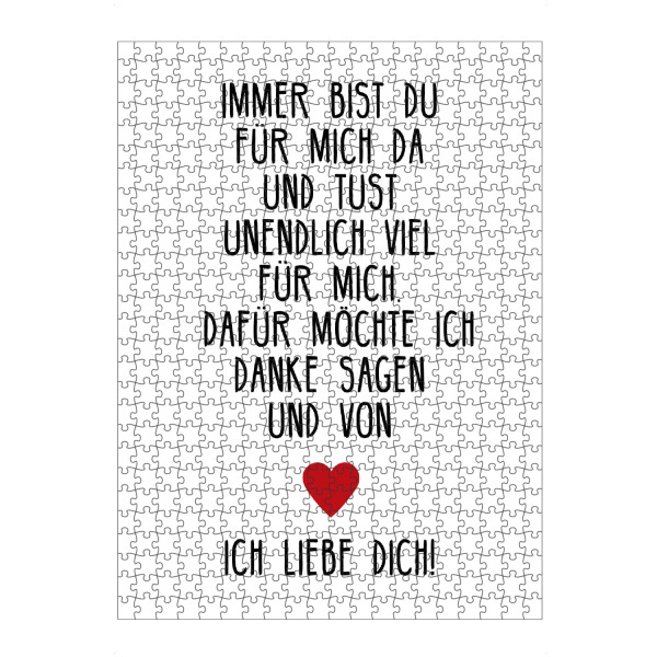 Puzzle Ravensburger "Immer bist du für mich da" artboxONE - Typografie,Liebe,Für Mama