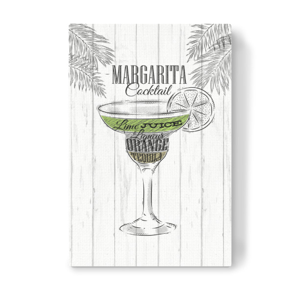 Leinwandbild "Margarita Cocktail Wood" artboxONE - Essen & Trinken / Alkohol - Cocktail,Glass,Bar,Alcohol,Party,Margarita