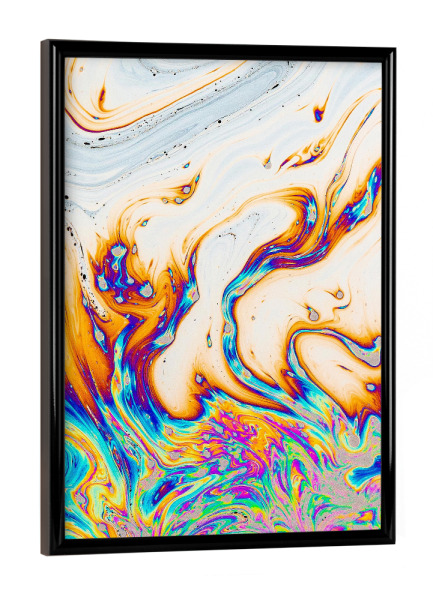 Poster mit schwarzem Rahmen "Marble & Fire" artboxONE - Abstrakt,Marmor - Graphic design,Abstract,Marble,Pattern,Texture,Minimal,Concept