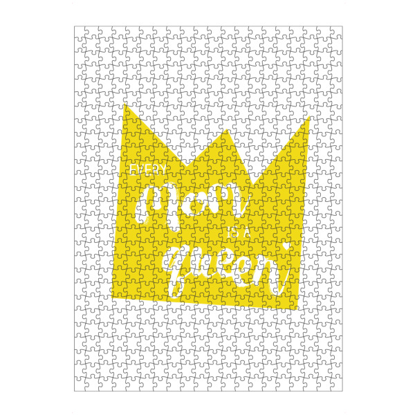 Puzzle Ravensburger "Mom is a queen, yellow" artboxONE - Typografie,Für Mama