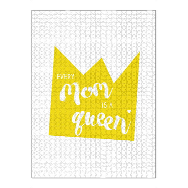 Puzzle Ravensburger "Mom is a queen, yellow" artboxONE - Typografie,Für Mama