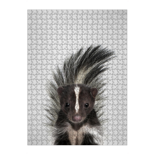 Puzzle Ravensburger "Skunk - Colorful" artboxONE - Tiere - Animal,Animals,Nature,Wild,Wildlife,Skunk,Woodlands,Tail,Cute,Forest - Bild animal