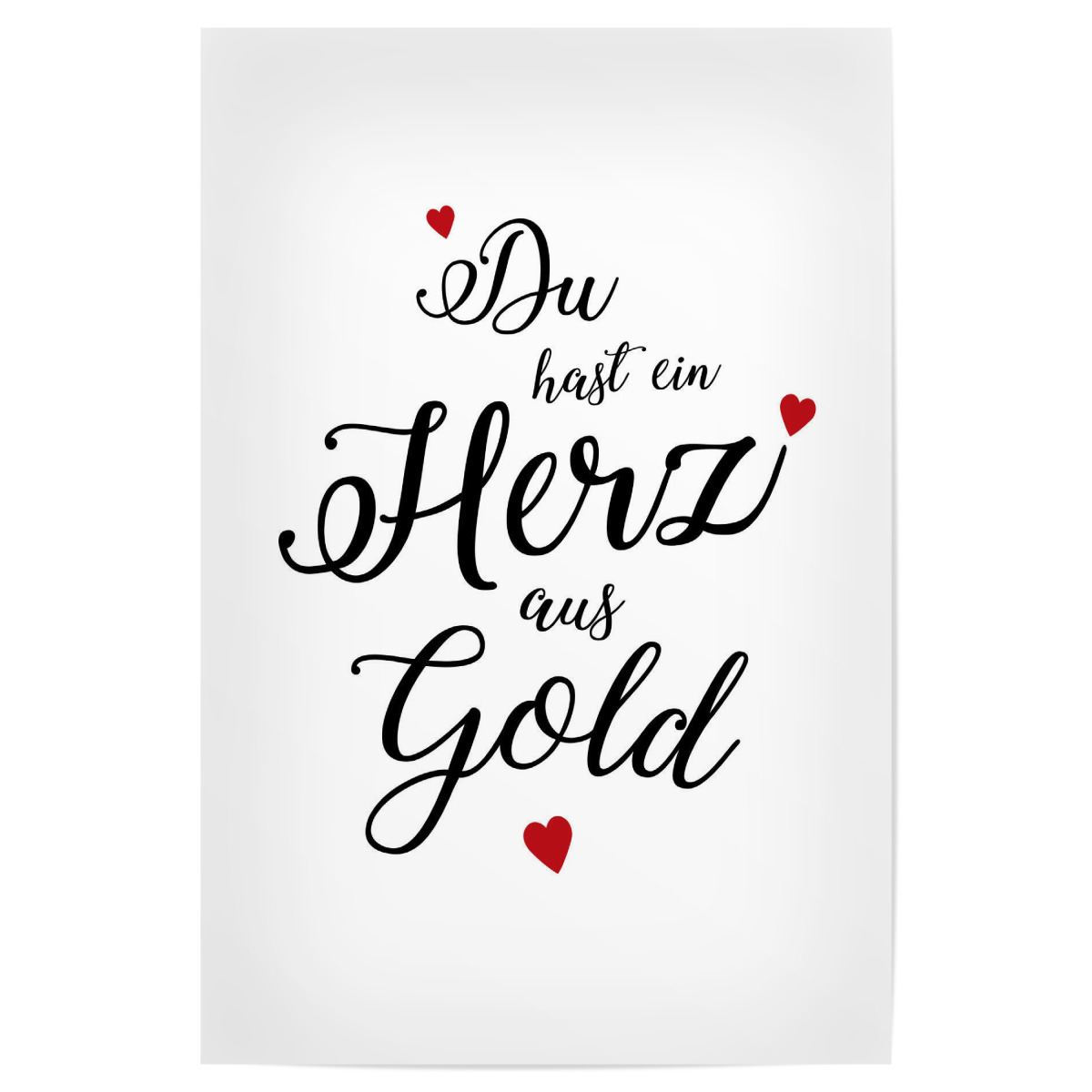 Herz Aus Gold Mit Roten Herzchen Als Poster Bei Artboxone Kaufen