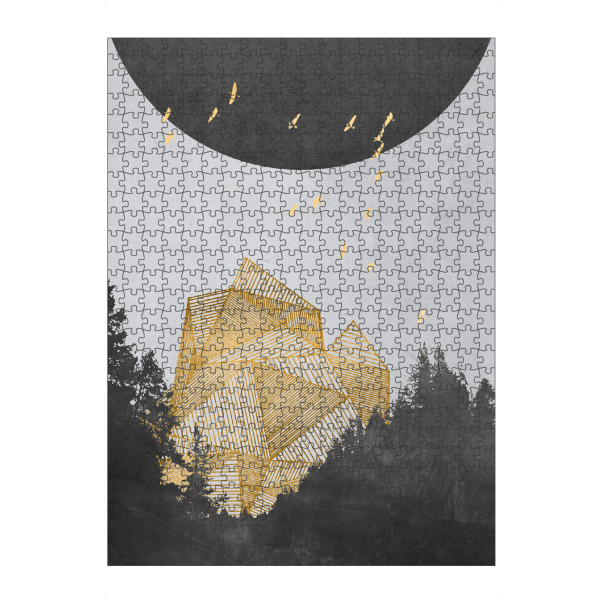 Puzzle Ravensburger "Geometrie Gold Mond" artboxONE - Natur,Reise,Abstrakt,Geometrie