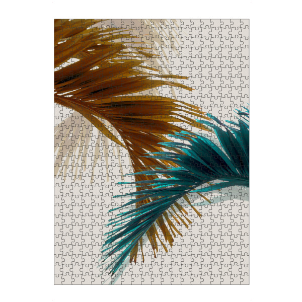 artboxONE Puzzle "Abstract Palm Leaves Art" artboxONE - Reise / Strand und Meer - Palm leaves,Palm leaf,Palm,Leaf,Leaves,Tropical,Tropic,Beach