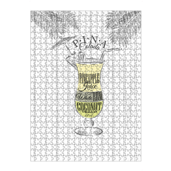 artboxONE Puzzle "Pina Colada cocktail wood" artboxONE - Essen & Trinken / Alkohol