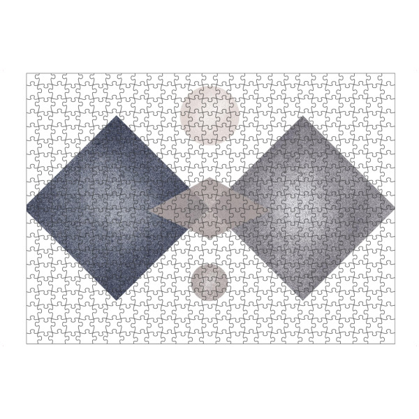 Puzzle Ravensburger "Rombic Shapes and Circles" artboxONE - Abstrakt,Geometrie - Grey,Black,Abstract,Texture,Rombic,Mild,Geometric,Geometry