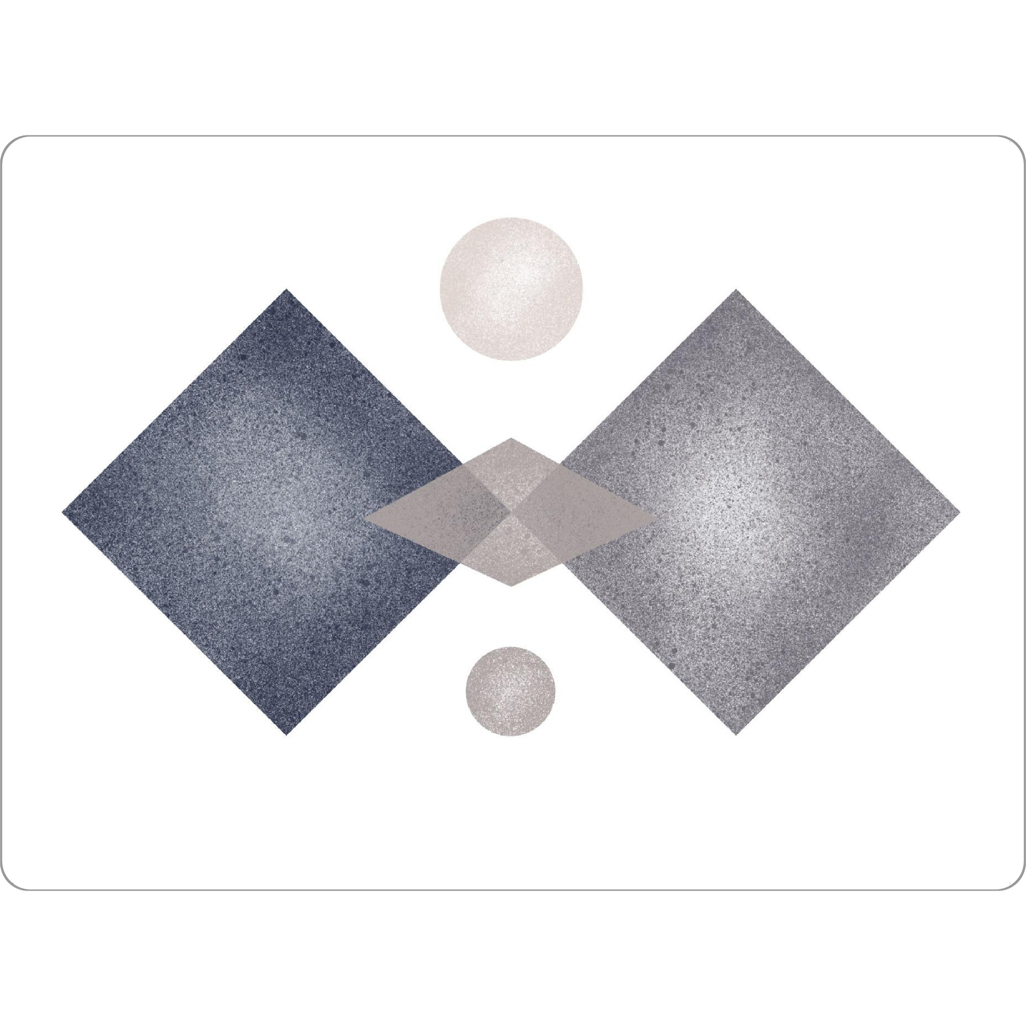 Tischset "Rombic Shapes and Circles" artboxONE - Abstrakt,Geometrie - Grey,Black,Abstract,Texture,Rombic,Mild,Geometric,Geometry - Bild grey