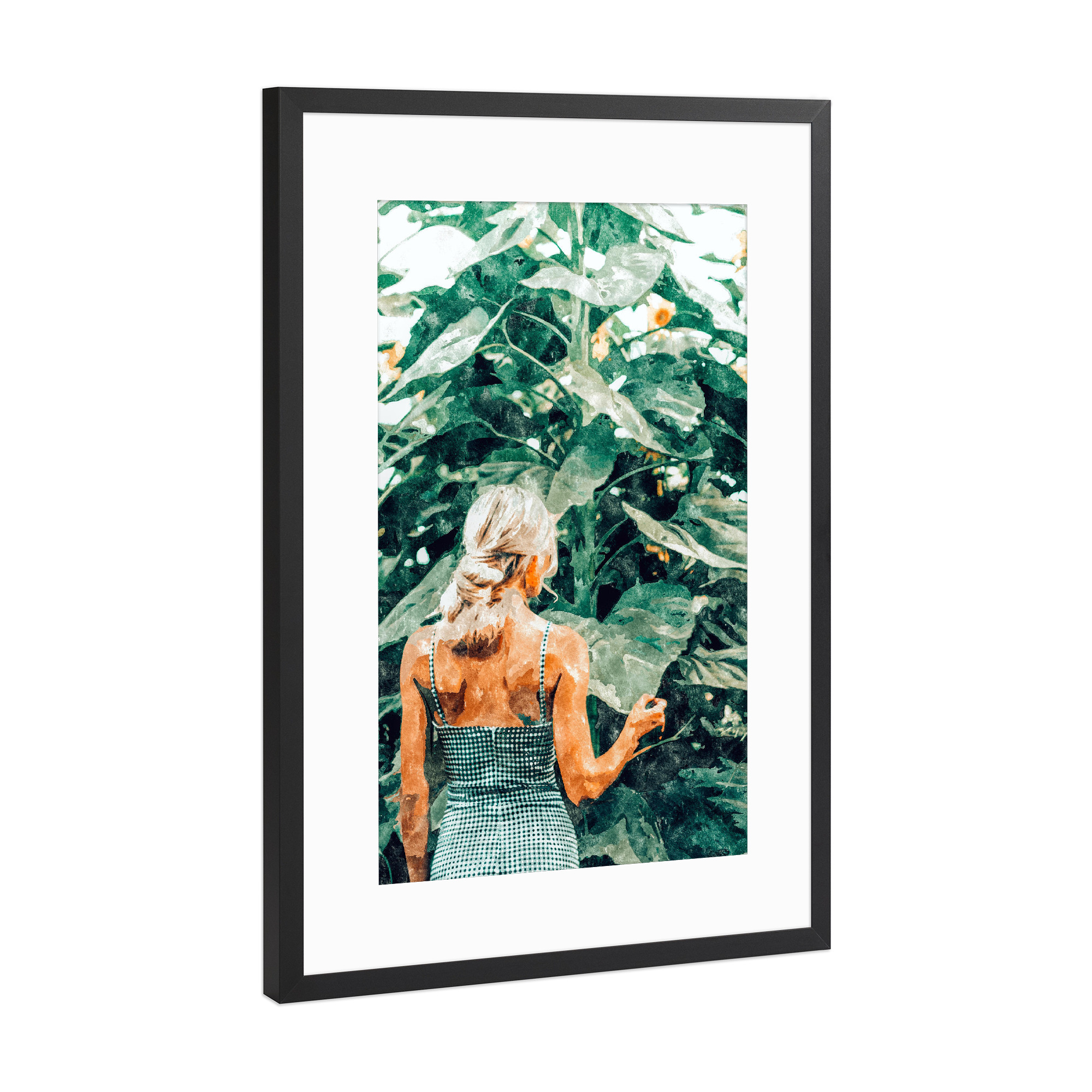 Poster mit Rahmen Schwarz (Metallic) "Nature Reflects in You" artboxONE - Natur,Menschen