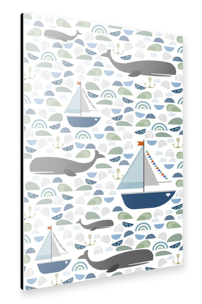 Alu-Dibond "Like a fish in the sea" 30x20 cm artboxONE