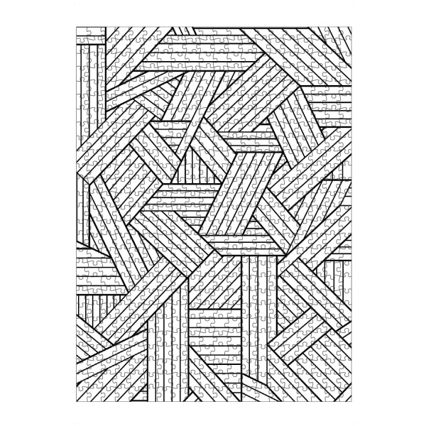 Puzzle Ravensburger "Infatuation" artboxONE - Abstrakt,Schwarzweiß - Black and white,Pattern,Minimal,Lines,Geometrical,Abstract