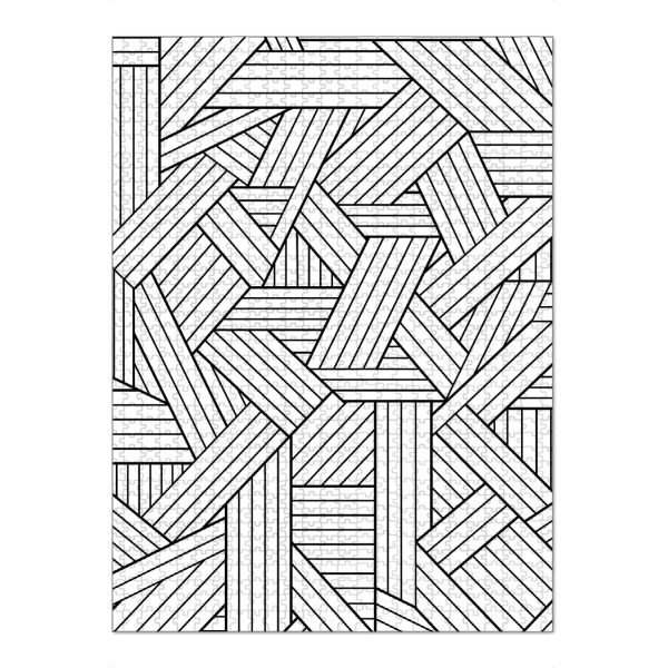 Puzzle Ravensburger "Infatuation" artboxONE - Abstrakt,Schwarzweiß - Black and white,Pattern,Minimal,Lines,Geometrical,Abstract