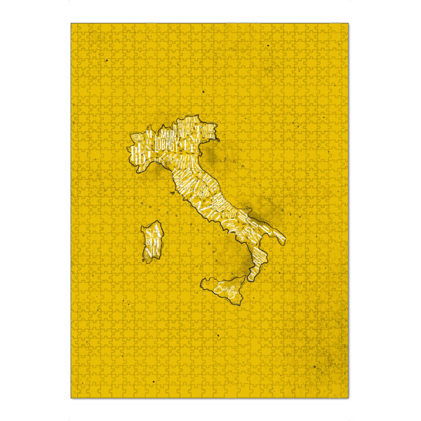 Puzzle Ravensburger "Map Italy vintage yellow" artboxONE - Reise,Kartografie