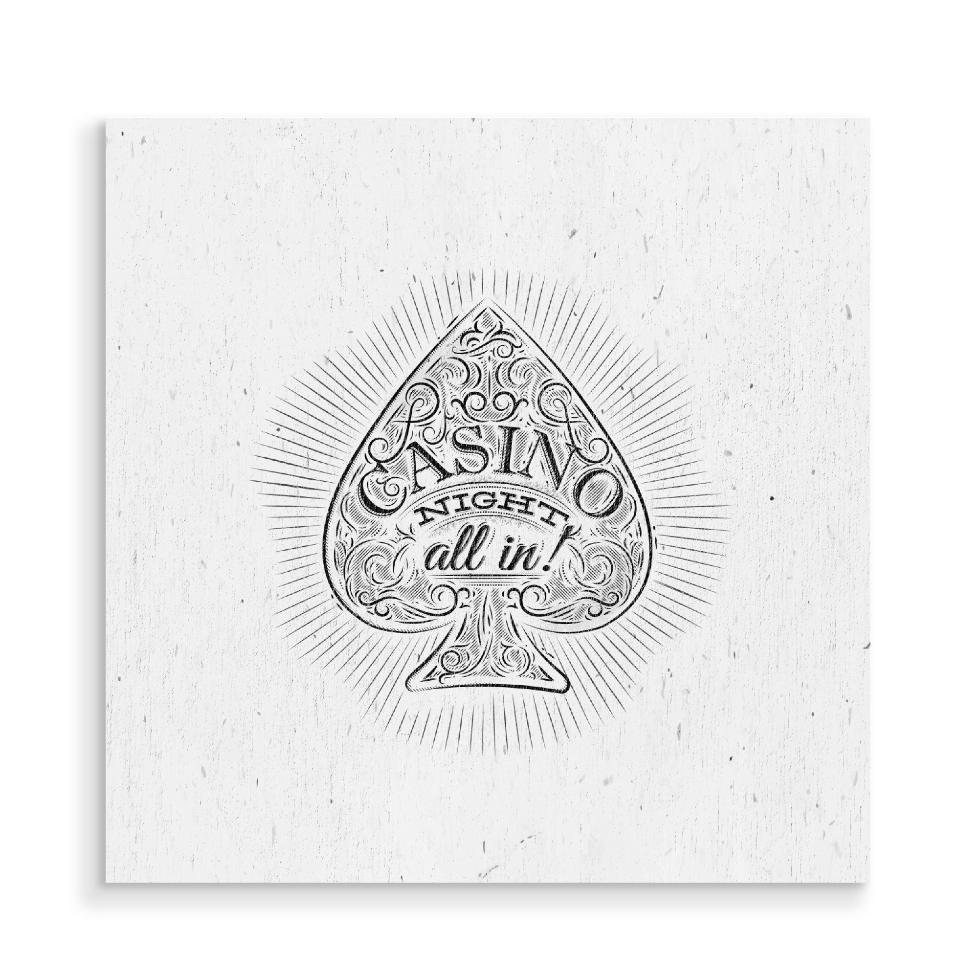 Holzbild "Spades casino night" artboxONE - Fashion,Festivals
