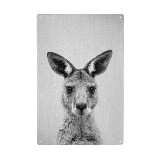 Holzbild "Kangaroo - Black & White" artboxONE - Tiere,Schwarzweiß